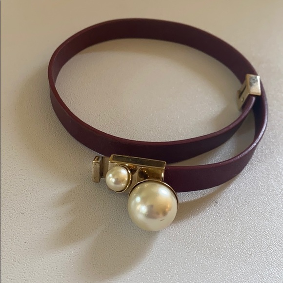 Christian Dior pearl leather wrap bracelet - Picture 2 of 2